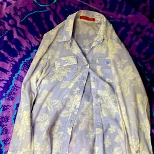 Silk button down original vintage 100% silk